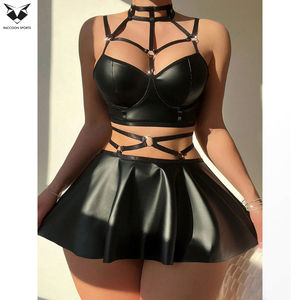 Nuevo Servicio OEM DM, Recién Llegado, Precio al por Mayor Personalizado, Trajes de Cuero Sintético de 2 Piezas Modernos y Cómodos para Mujer - Product Image 2