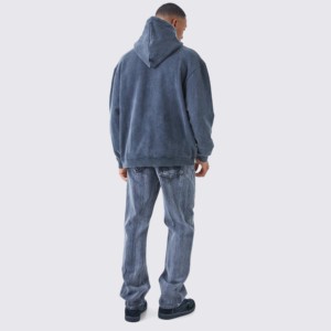 Sudaderas con Capucha Vintage 2025 para Hombre, 100% Algodón, Lavado Ácido, Cierre Completo, Estampado en Varios Colores, Tallas hasta 6XL para Invierno - Product Image 4