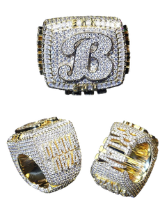 VVS Moissanite GRA Certified Prong <b>Set</b> 925 <b>Sterling</b> <b>Silver</b> Hip Hop Iced Out Personalized Custom Rapper Style <b>Ring</b> for Unisex - Product Image 1