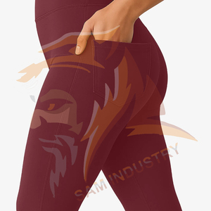 Leggings Deportivos Sólidos para Mujer al por Mayor, Transpirables, de Cintura Alta, para Entrenamiento, Fitness y Yoga - Product Image 5