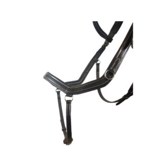 Bridon en cuir de cheval fait main de qualité supérieure avec rênes, équipement équestre durable et confortable pour l'équitation et l'entraînement, noir Cob - Product Image 2