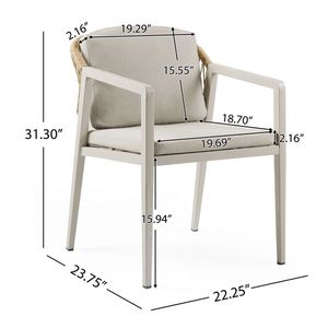 Set di 2 Poltrone da Esterno in Rattan Intrecciato per Patio, Giardino, Bordo Piscina, Balcone - Product Image 3