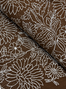Premium Eco-Friendly Breathable Printed Malty <b>Embroidery</b> <b>Fabric</b> Polyester Georgette Mesh Lace Bridal Wedding Dress Designer Bag - Product Image 4