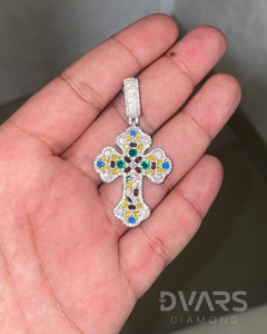 Colgante de Cruz de Moissanita Helada, Plata de Ley 925, Chapado en Oro de 18K, Joyería de Lujo Estilo Hip Hop, Amuletos de Cruz Personalizados para Fiestas de Raperos - Product Image 6