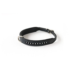 Saman exporta collar de perro acolchado de cuero de vaca de la mejor calidad cadena de cristal remache decoración proveedor superior para fabricantes mayoristas - Product Image 3