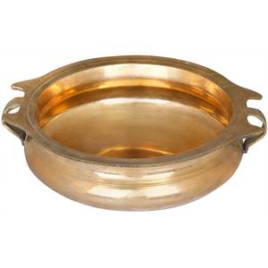 Cuenco Urli de latón tradicional hecho a mano, utensilios de cocina para fines rituales, decoración del hogar - Product Image 1