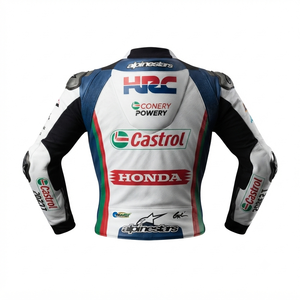 Men’s Zonda Cowhide Leather <b>Racing</b> <b>Jacket</b>/Chaqueta MotoCP Style CE Level 2 Armor Motorcycle Track Riding Protective Gear CE - Product Image 2
