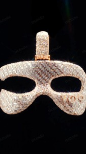 Colgante de Moissanita VVS1 Baguette con Máscara, Plata de Ley 925, Bañado en Oro de 18K, Lujo, Certificado GCI e IDGL, 3.5 Pulgadas - Product Image 2