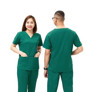 Buen estiramiento suave tela rayón Scrubs enfermera uniforme ropa médica mujeres y hombres Scrubs Top Scrubs conjuntos de fábrica de Sao Mai - Product Image 3