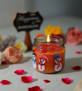 เทียนหอมถั่วเหลือง Festive Glow เป็นมิตรกับสิ่งแวดล้อม เหมาะสำหรับตกแต่งบ้าน ของขวัญ จัดโต๊ะเทศกาล ฉลองฮาโลวีนและคริสต์มาส - Product Image 3