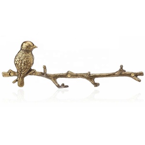 High Quality Metal Bird Coat <b>Hooks</b> with Antique Gold Finish Bird Hangers and Key Holder Metal <b>Wall</b> <b>Hooks</b> in Wholesale Price - Product Image 1