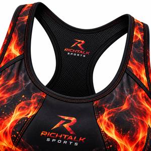 <b>Low</b> Price Best Selling Women High Support Racerback Sublimation Gym <b>Bra</b> Front Quick Dry Breathable Spandex/Nylon Wholesale High - Product Image 5