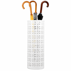 Porte-parapluies moderne en métal doré antique, robuste, artisanal, avec découpes, pour hall d'hôtel, vente en gros - Product Image 6