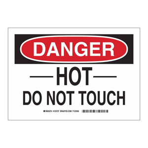 Panneau d'avertissement réfléchissant « Danger, Chaud, Ne Pas Toucher » pour la sécurité industrielle et en laboratoire - Product Image 3