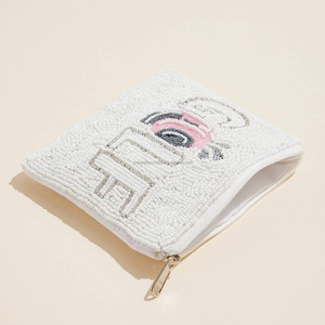 กระเป๋าใส่เหรียญฟุตบอลพร้อมดีไซน์โกลโพสต์ | กระเป๋าคลัทช์เลื่อมทำด้วยมือขนาดเล็กสำหรับเป็นของขวัญสำหรับแฟนกีฬาและผู้หญิง - Product Image 5