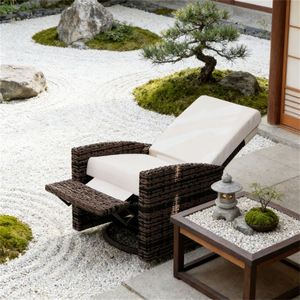 Sedia da Esterno per Soggiorno, Sedia a Sdraio da Giardino, Arredamento da Patio Resistente alle Intemperie per Interni ed Esterni - Product Image 1