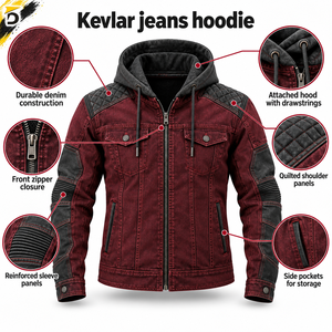 For <b>Jeans</b> Hoodie Winter Breathable Windproof Durable Construction Casual Moto & <b>Biker</b> Style Outdoor Clothing - Product Image 6