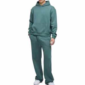 Conjunto de Sudadera con Capucha y Pantalones Deportivos Holgados Personalizados para Hombre, Estilo Jogging, en Venta - Product Image 1