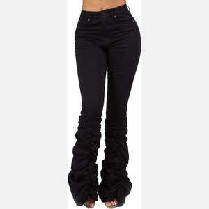 High Quality 2026 New Style Women Ripped Jeans Denim Stretch Slim Fit Flared Trousers High Waist Plus Size Women's OEM - Product Image 6