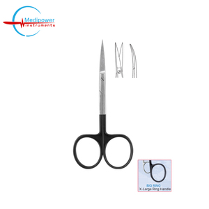 Ciseaux micro-irisés délicats en acier inoxydable de qualité médicale 9 cm, tranchants/droits/courbés en acier inoxydable - Product Image 6