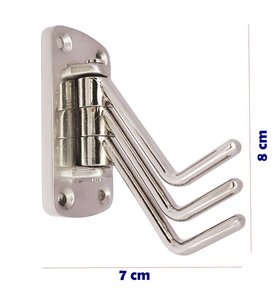 3 Pin Stainless Steel Cloth <b>Hook</b> for Doors and Walls Premium Quality SS202 - Product Image 2