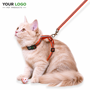 Reflective Cat <b>Harness</b> Body Set OEM ODM Custom Logo Adjustable Cat <b>Harness</b> & Leash Set Direct Manufacturer - Product Image 1