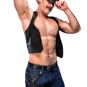 Funda para Teléfono con Encaje Sexy y Piel Sintética para Hombre, Ajustable, para Discoteca - Product Image 1