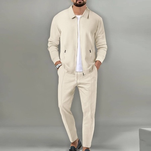 Ensemble de survêtements 2 pièces pour hommes, ensemble de sweats à capuche doux en tissu gaufré, ensemble de survêtement pour hommes, ensemble haut et bas pour l'entraînement, ensemble de survêtement pour le sport et le jogging - Product Image 6