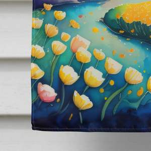 Ranúnculos Color grande porche manga poste decorativo patio Banner ilustraciones Multicolor poliéster casa bandera colgante de pared - Product Image 4