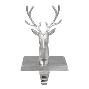 Soporte para Calcetines Navideños de Metal con Diseño de Flor de Lis, Decorativo para Colgar o Exhibir en Mesa, Hecho a Mano en Plata - Product Image 4