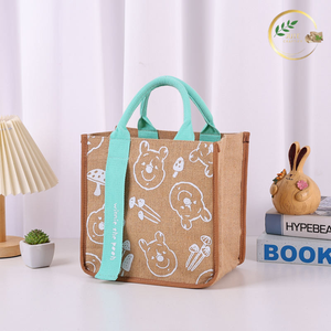 Bolsa de Almuerzo de Yute de Gran Capacidad con Forro Térmico de Papel de Aluminio - Product Image 5
