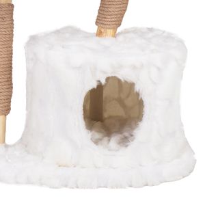 Moderno di lusso torre del gatto naturale ramo albero gatto Indoor mobili per gatti bianco Condo regalo per gattino al coperto - Product Image 4