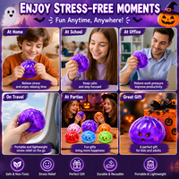 20 Pièces Nouveauté Transfrontalière Squishies Halloween en forme de Boulette Vapeur - Matériau TPR Souple, Non Collant, Excellent Rebond, Jouet Amusant