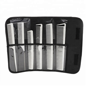Peine de Peluquería de Fibra de Carbono Blanco, Antiestático, Resistente al Calor, Profesional, para Cortar y Peinar el Cabello - Product Image 5