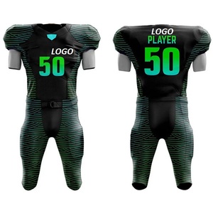 Nouveauté, vêtements de sport respirants de couleur noire, uniforme de football américain imprimé, prix de gros, service OEM et ODM, vêtements de football - Product Image 3
