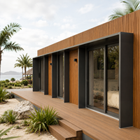 Cabane de villégiature moderne, maison préfabriquée en conteneur, maison miniature de luxe de 40 pieds, unité de logement en conteneur maritime avec terrasse