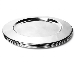 Contemporary Metal Charger <b>Plate</b> Crafted For Stylish Restaurant Dining Wedding Reception And Event <b>Decoration</b> - Product Image 1