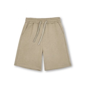 Short de sport en coton éponge français avec logo personnalisé pour hommes, vêtements de sport haute visibilité, taille élastique pour le basket-ball décontracté haut - Product Image 6