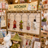 Porte-clés en résine époxy avec logo personnalisé, vente en gros, personnage de dessin animé, souvenir, cadeau