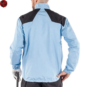 Men's Color Block <b>Waterproof</b> Golf <b>Jacket</b> Full Zip Stand Collar Breathable Lightweight Hard Shell Outerwear <b>Jacket</b> - Product Image 6