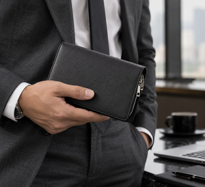 Unisex High Quality PU Microfiber Leather Luxury Long <b>Zip</b> Around Clutch <b>Wallet</b> with Large Capacity - Product Image 3