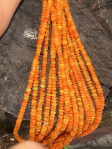 Orange <b>Opal</b> Beads Strand, Orange <b>Opal</b> Rondelle beads,3.5 to 4.5 mm <b>Opal</b> beads Fire <b>Opal</b> Beads <b>Necklace</b>, Beaded Jewelry - Product Image 1
