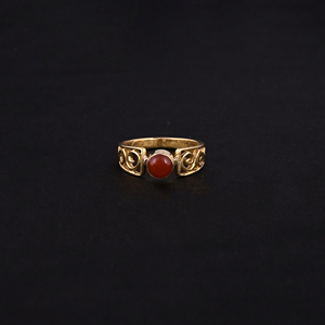 Anillo Moderno de Latón Chapado en Oro con Detalles en Espiral para Mujer, Multi-Ocasión - Product Image 2