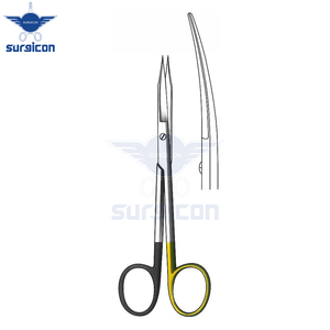 Ciseaux Goldman Fox 13 cm / 5-1/8 pouces, courbés, à lame dentelée, Super Cut TC, instruments chirurgicaux médicaux de précision - Product Image 2