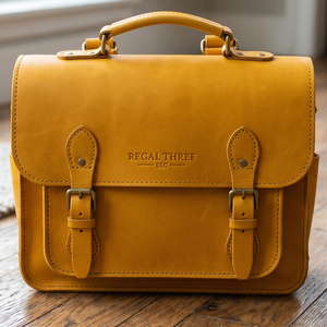 Classic Genuine Leather Briefcase <b>Bags</b> Buckle Closure Durable Unisex Business Satchel Messenger Shoulder <b>Bag</b> Men Women - Product Image 3