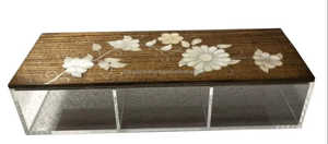 Bandeja de Chocolate Decorativa Hecha a Mano para Regalos y Elegantes Interiores del Hogar, Bandeja de Servicio Contemporánea de Acrílico con Madreperla - Product Image 5