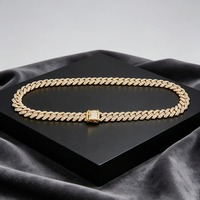 Collier chaîne cubaine Hip Hop en moissanite et diamant, exportateur indien, en argent sterling 925, bijoux de luxe disponibles à bon prix