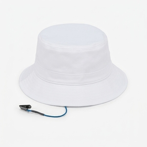 Wholesale White <b>Bucket</b> <b>Hat</b> Solid Color Cotton Unisex Casual Spring Summer Outdoor Wear 56-58CM - Product Image 1
