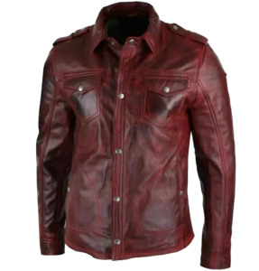 T-shirt en simili cuir pour homme, chemise en cuir brillant et doux à col rabattu, streetwear, chemise en cuir tendance pour homme - Product Image 1
