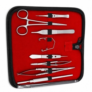 Ensemble d'instruments de micro-chirurgie ophtalmique de qualité supérieure, 20 pièces, pour interventions chirurgicales mineures vétérinaires, en acier inoxydable, CE - Product Image 1